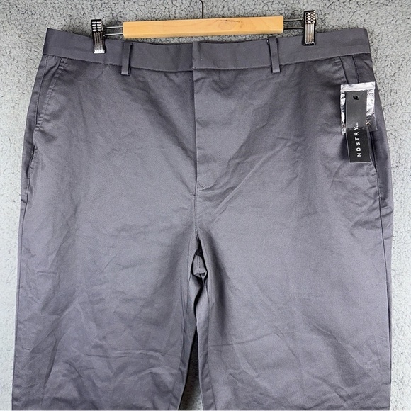 NDSTRY Pants Mens 38x32 Gray Mason Stretch Chino Classic Fit Office Preppy NWT - Picture 9 of 9
